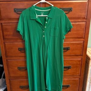 Lands' End Teal Polo Dress